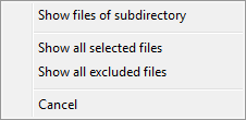 Selected files