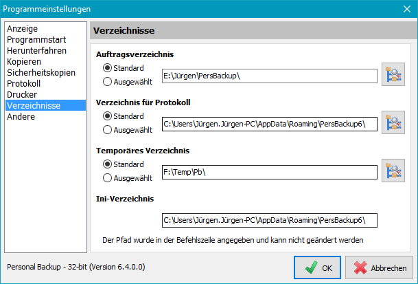 Verzeichnisse