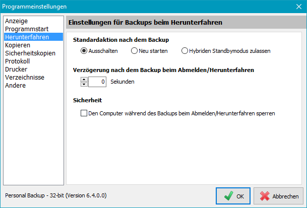 Herunterfahren