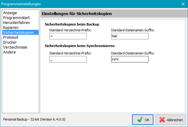 Sicherheitskopien