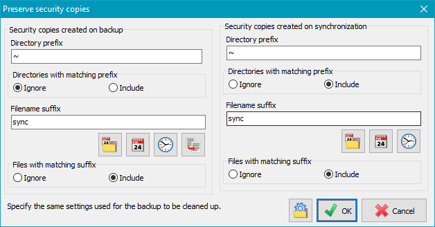 Security copies