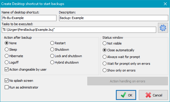 Edit shortcut
