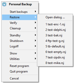 Start restore